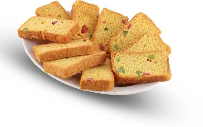Tuti fruiti eggless cake rusk